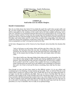 ACIM Edmonton - Sarah`s Reflections