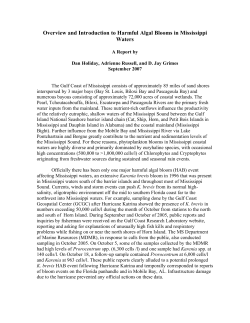 Overview and Introduction to Harmful Algal Blooms in Mississippi