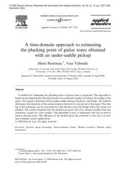 A time-domain approach to estimating the plucking point of guitar