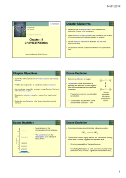 14.01.2014 1 Chapter 11 Chemical Kinetics Chapter Objectives