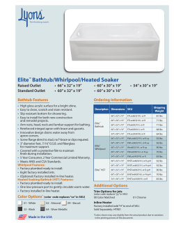 Elite&trade; Bathtub/Whirlpool/Heated Soaker