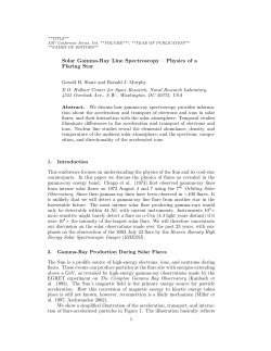 Solar Gamma-Ray Line Spectroscopy &ndash; Physics of a Flaring Star