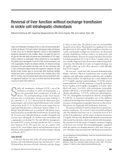 Reversal of liver function without exchange transfusion in sickle cell
