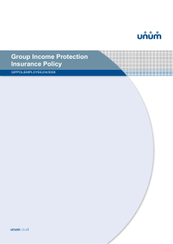 Group Income Protection Insurance Policy