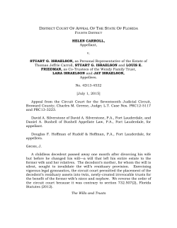 4D13-4532-Helen Carroll v. Stuart G. Israelson, as Personal