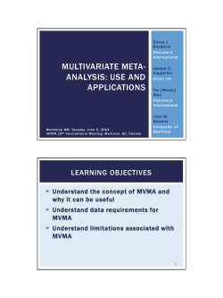 multivariate meta-analysis: use and applications