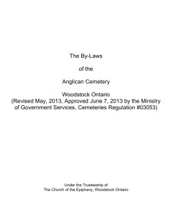 The By-Laws - Church Of The Epiphany Woodstock