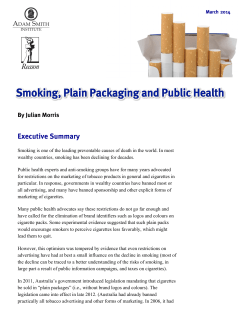 smoking plain packaging