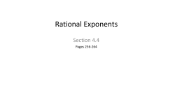 Rational Exponents