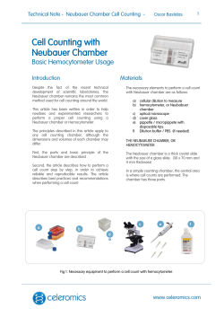 Cell Counting with Neubauer Chamber