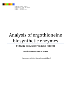 Analysis of ergothioneine biosynthetic enzymes
