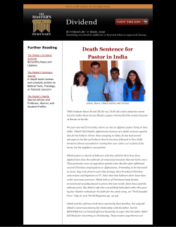 Death Sentence for Pastor in India