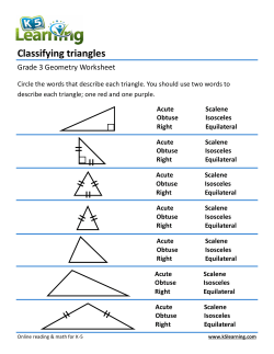 Classifying triangles