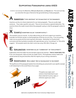 Supporting Paragraphs using AXES