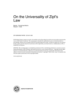 Universality of Zipf`s Law