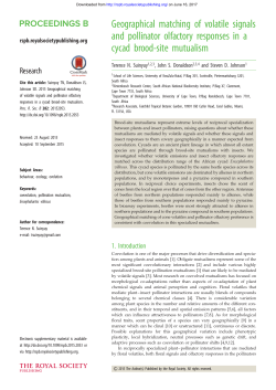 Geographical matching of volatile signals and pollinator olfactory
