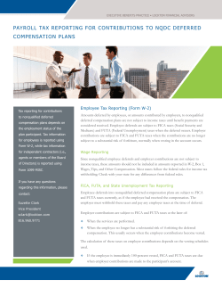 Payroll Tax rePorTing for conTribuTions To nqdc deferred