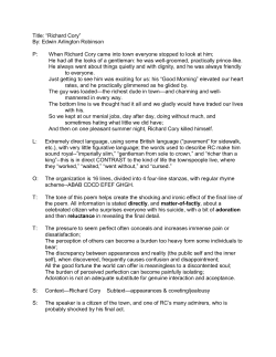 Title: &ldquo;Richard Cory&rdquo;