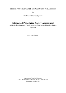 Integrated Pedestrian Safety Assessment