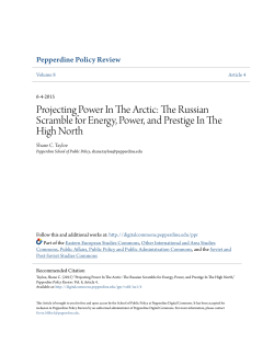 Projecting Power In The Arctic: The Russian Scramble for Energy