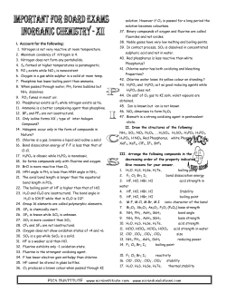 IMPORTANT QUESTIONS of -p-block