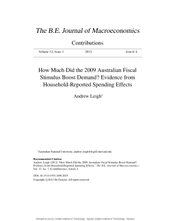 How Much Did the 2009 Australian Fiscal Stimulus