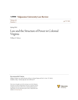 Law and the Structure of Power in Colonial Virginia
