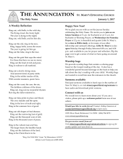 Annunciation, January 1, 2017