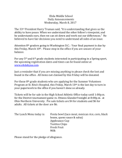 March 8, 2017 - Elida Local Schools