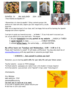 1. do your homework everyday posted on my website .....HAGA LA