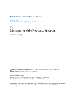 Management of the Frequency Spectrum