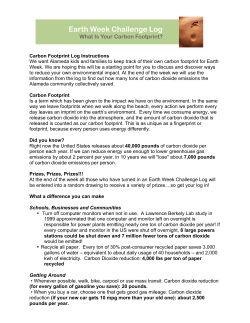 Carbon Footprint Log Instructions We want Alameda kids and