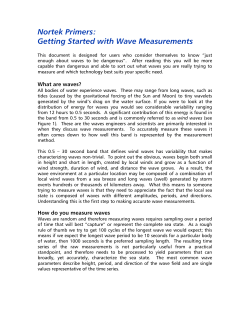 Nortek Primers: Getting Started with Wave Measurements