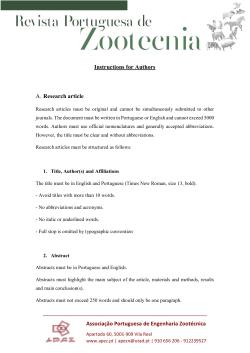 Instructions for Authors A. Research article