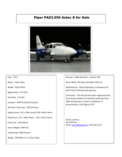 Piper PA23-250 Aztec E for Sale