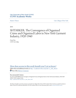 The Convergence of Organized Crime and Organized Labor in New