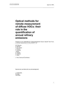 Optical methods for remote measurement of diffuse VOCs: their role