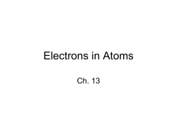 Electrons in Atoms