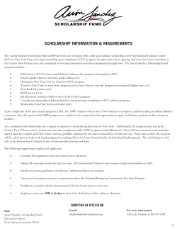 application here - The John Besh Foundation