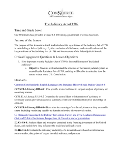 The Judiciary Act of 1789
