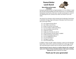 Peanut Butter Lunch Bunch
