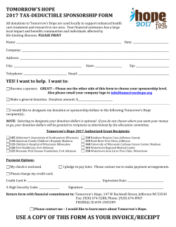 printable form - Tomorrow`s Hope