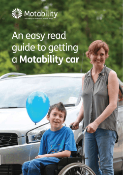 An easy read guide to getting a Motability car