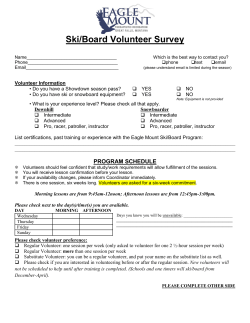 Ski/Board Volunteer Survey