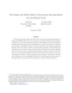 The Output and Welfare Effects of Government Spending Shocks