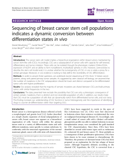 Sequencing of breast cancer stem cell populations indicates a