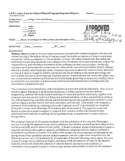 MA in Military Ethics