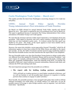 Curtis Washington Trade Update &ndash; March 2017