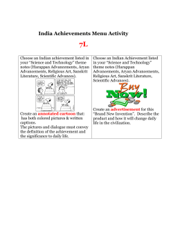 India Achievements Menu Activity 7L