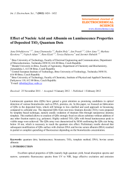 Effect of Nucleic Acid and Albumin on Luminescence Properties of